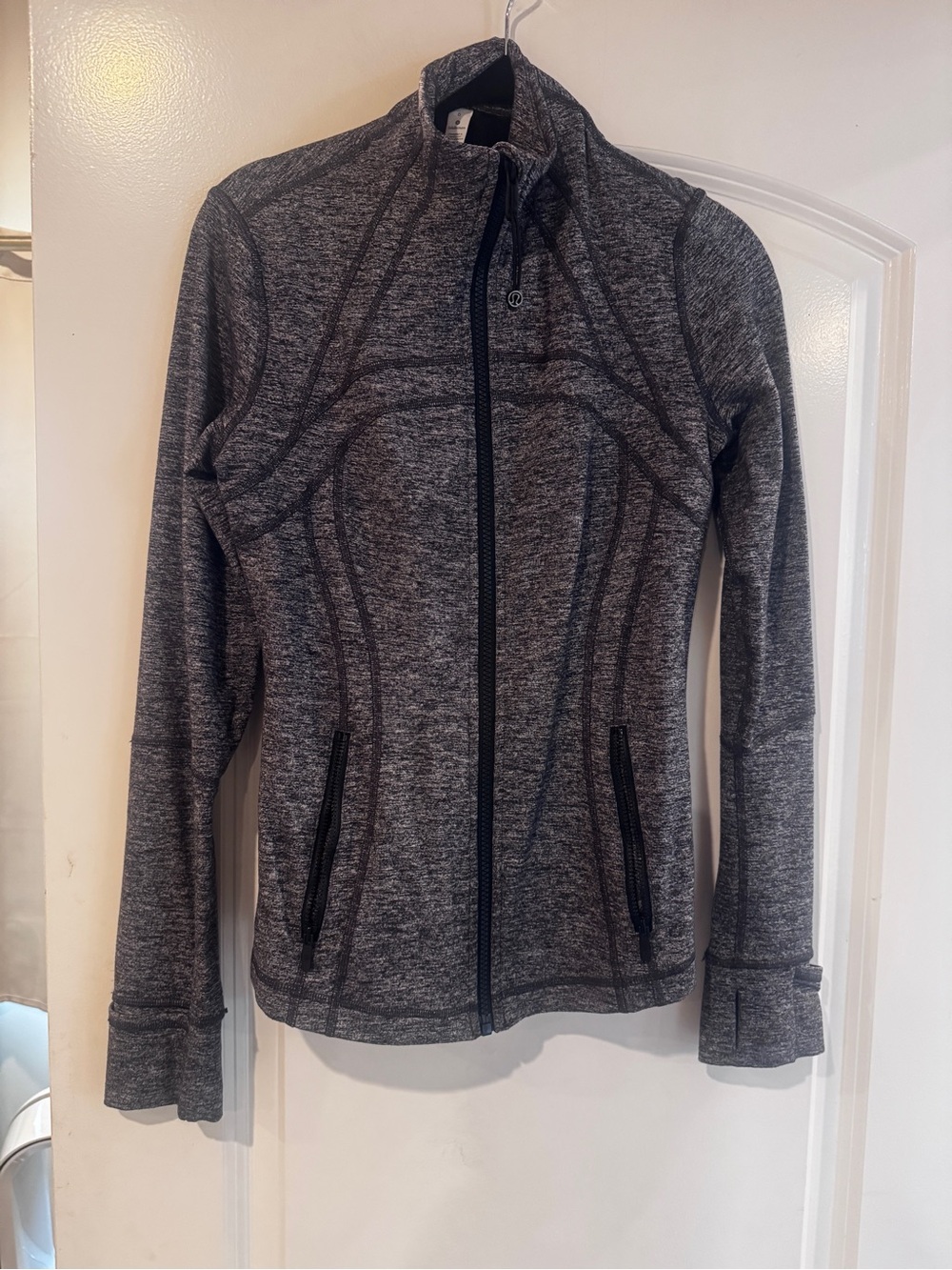 lululemon athletica Women's Heathered Gray define Full-Zip Athletic Jacket